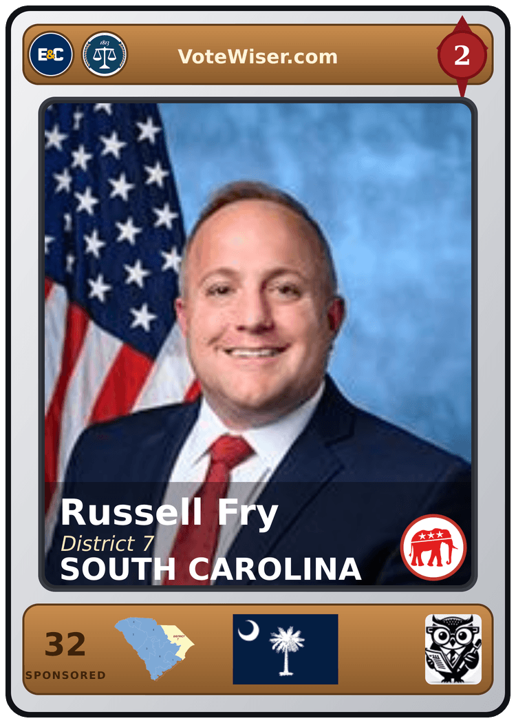 Russell Fry trading card