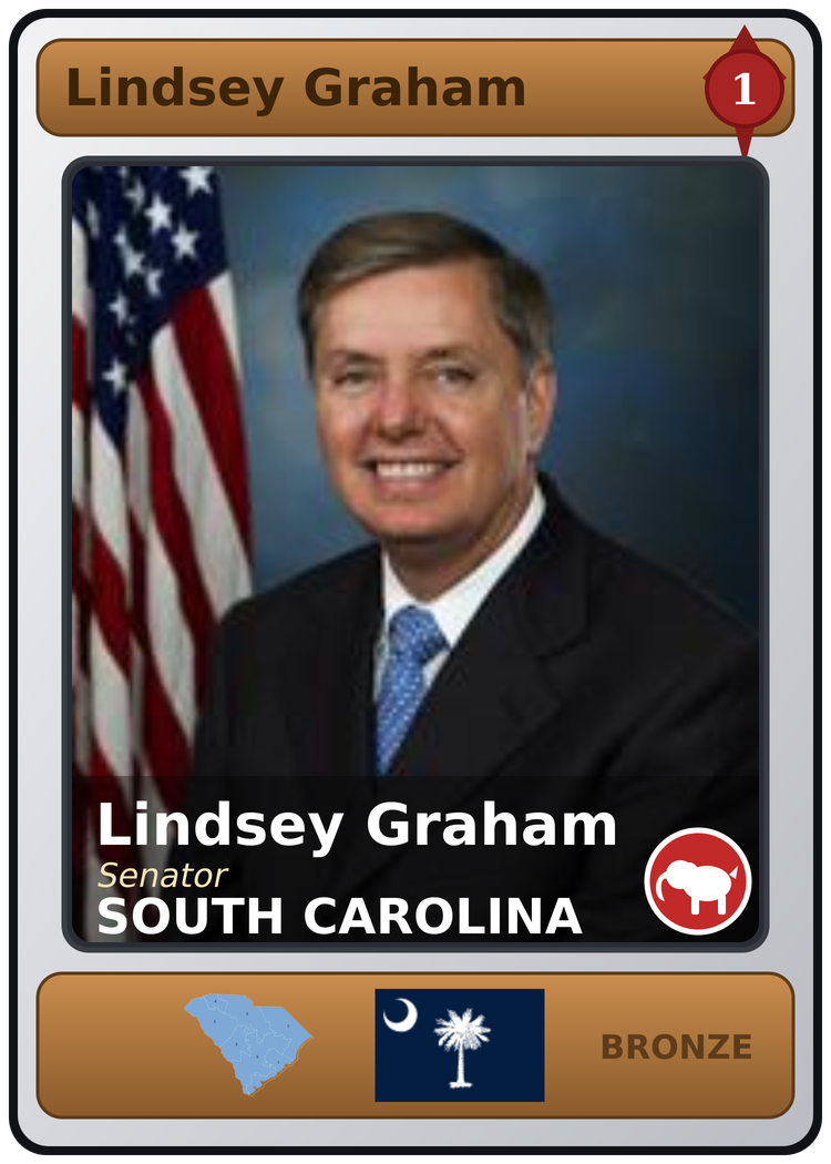 Lindsey Graham trading card