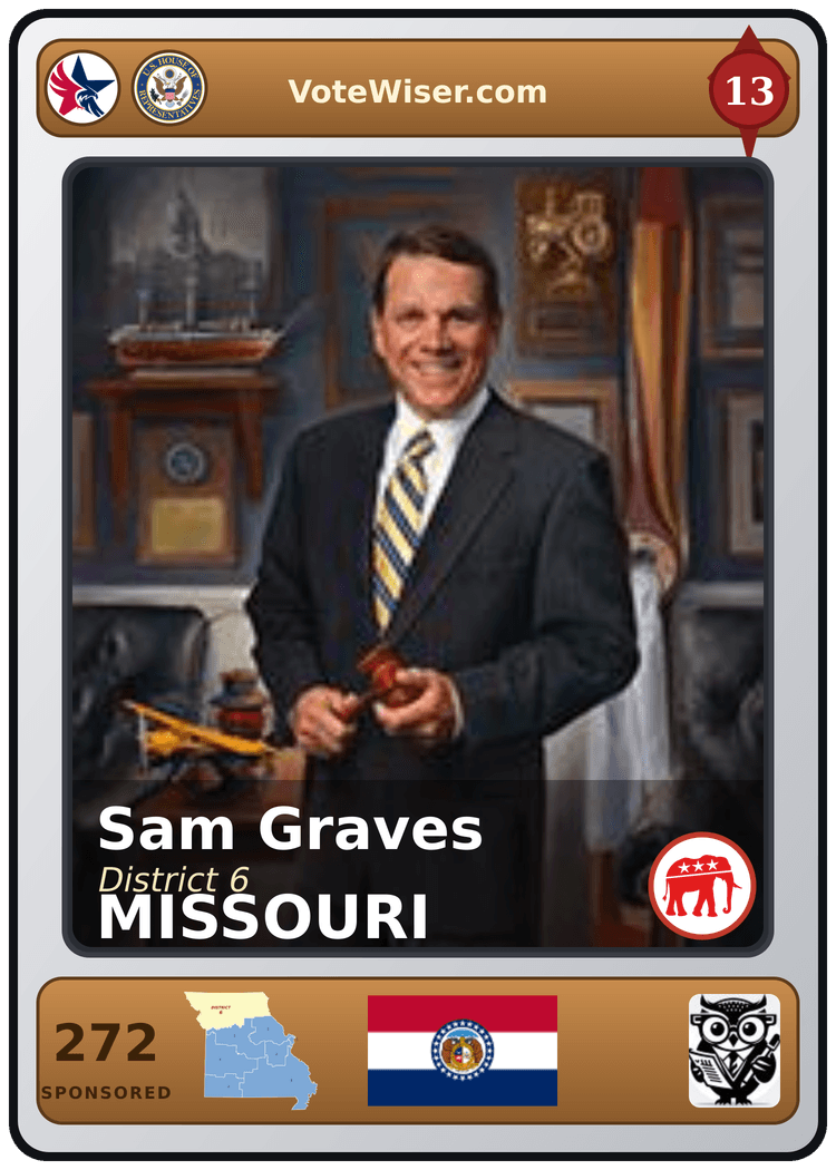 Sam Graves trading card