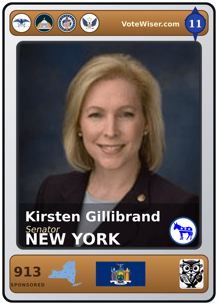 Kirsten E. Gillibrand trading card