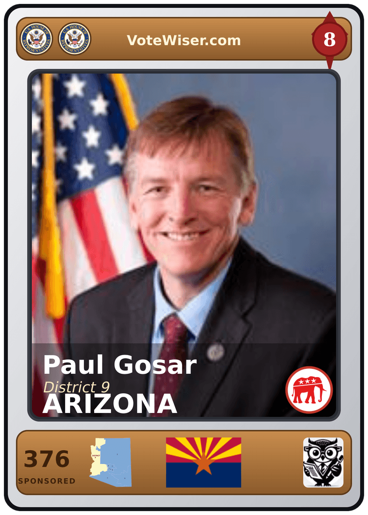Paul A. Gosar trading card