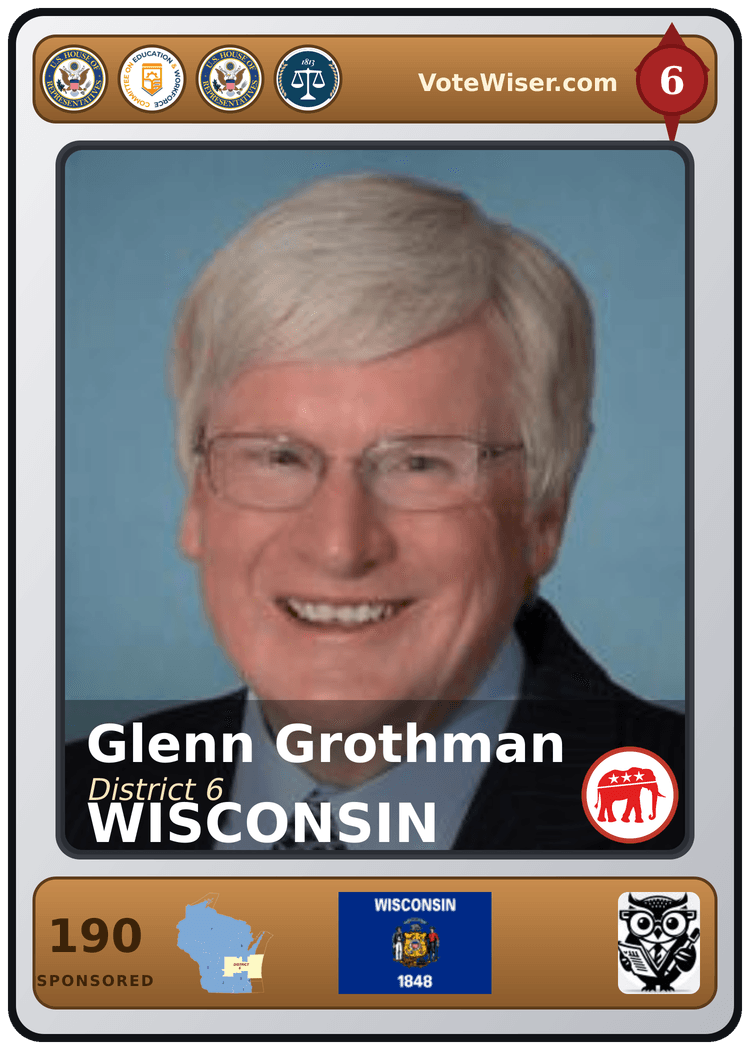 Glenn Grothman trading card