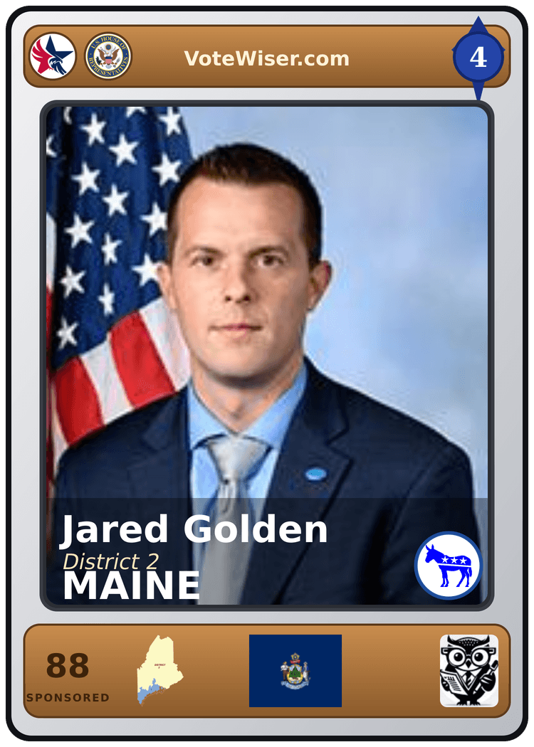 Jared F. Golden trading card