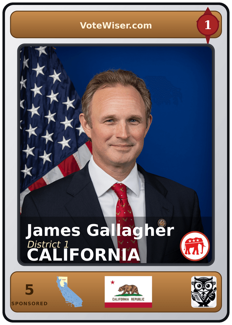 James Gallagher trading card