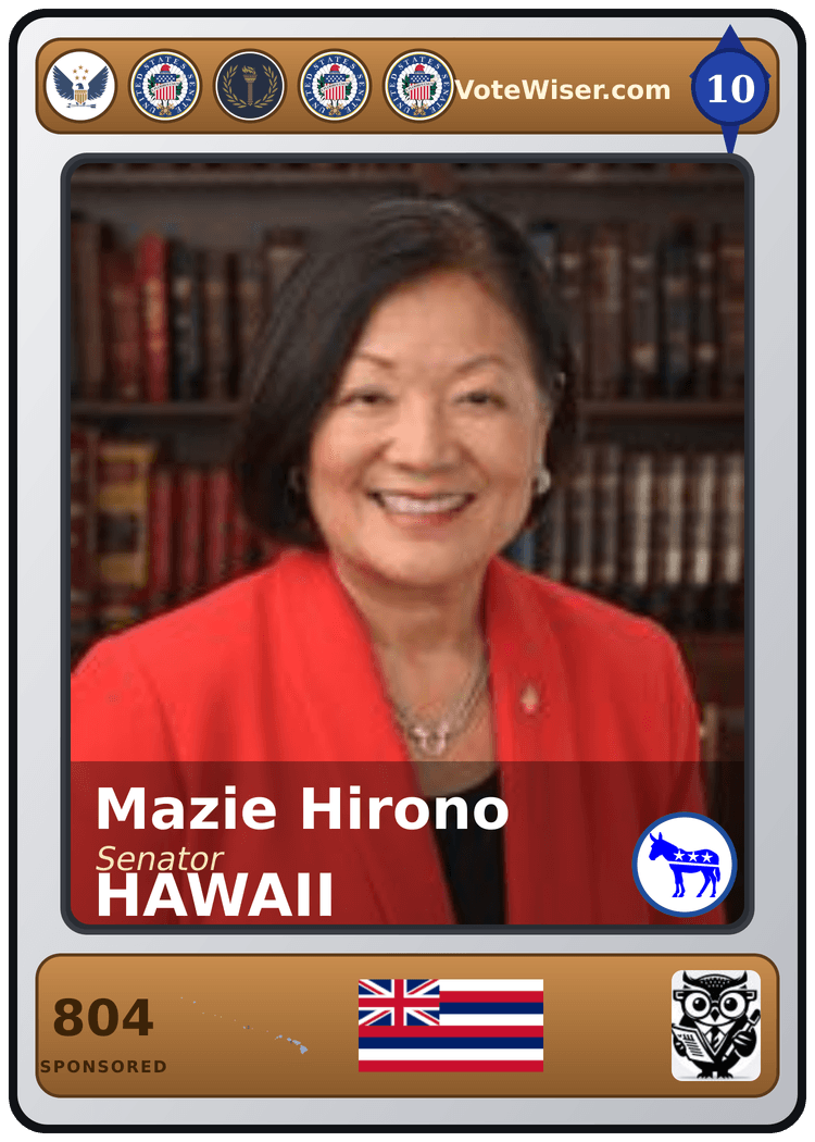 Mazie K. Hirono trading card