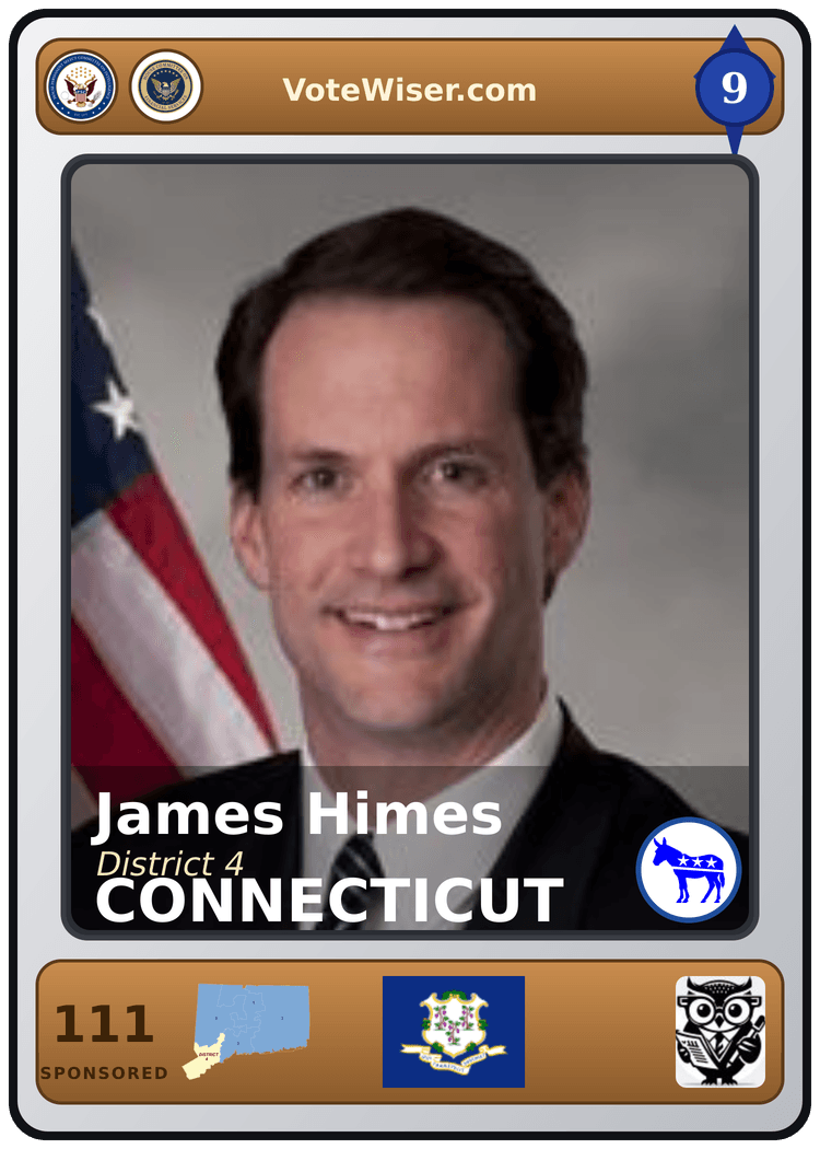 James A. Himes trading card