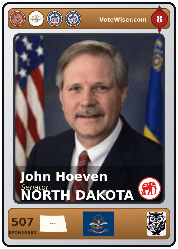 John Hoeven trading card