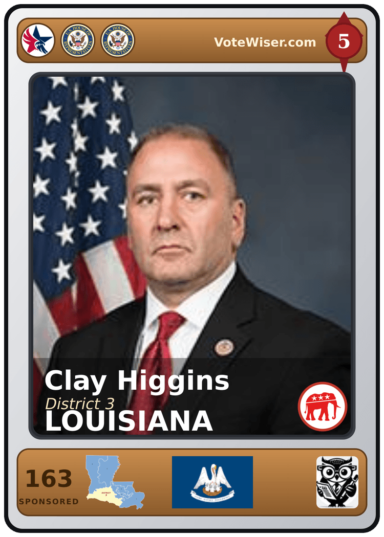 Clay Higgins trading card