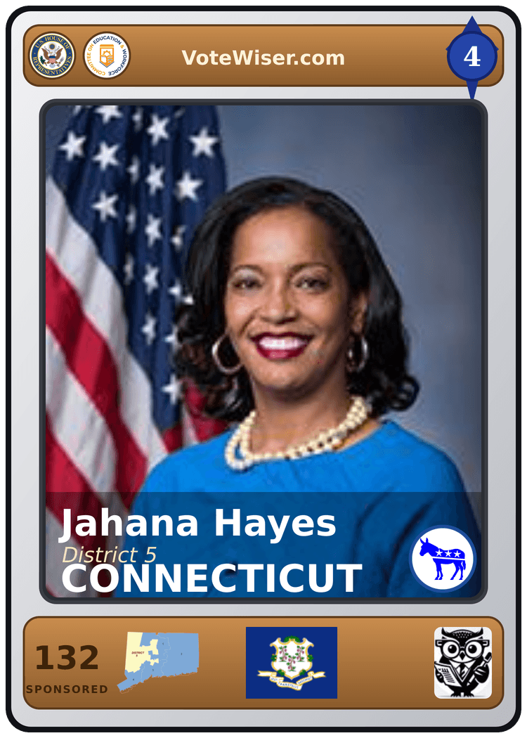 Jahana Hayes trading card