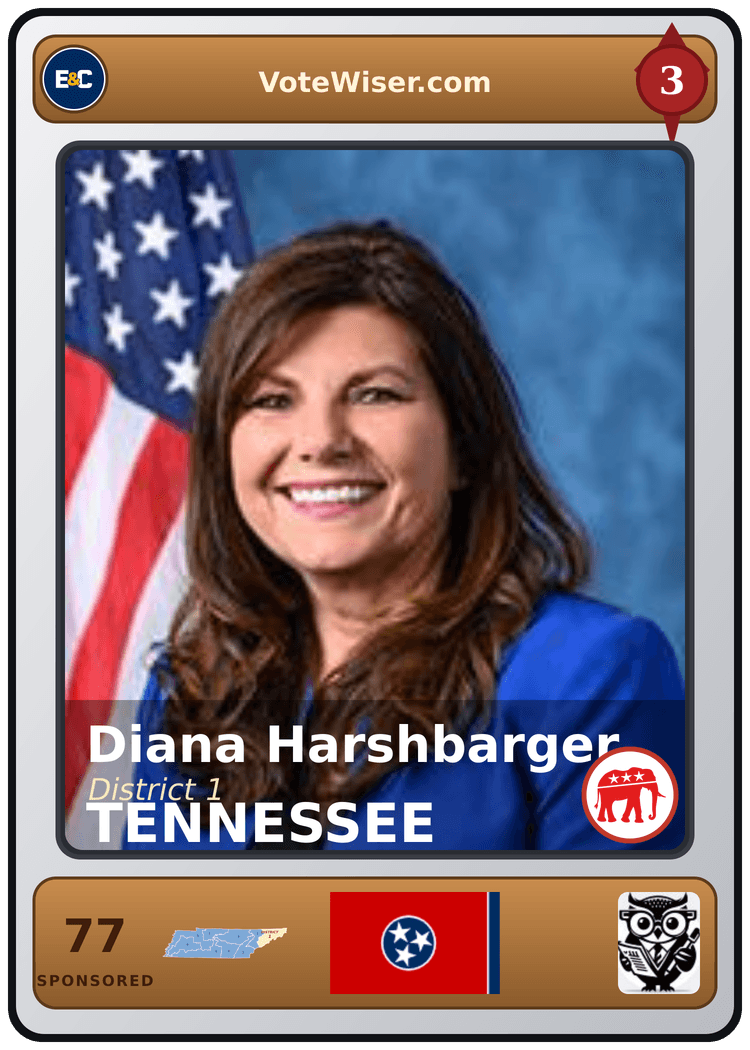 Diana Harshbarger trading card