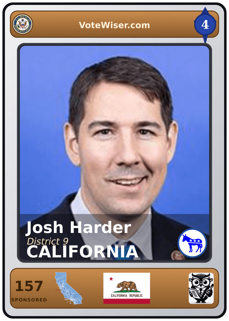 Josh Harder trading card