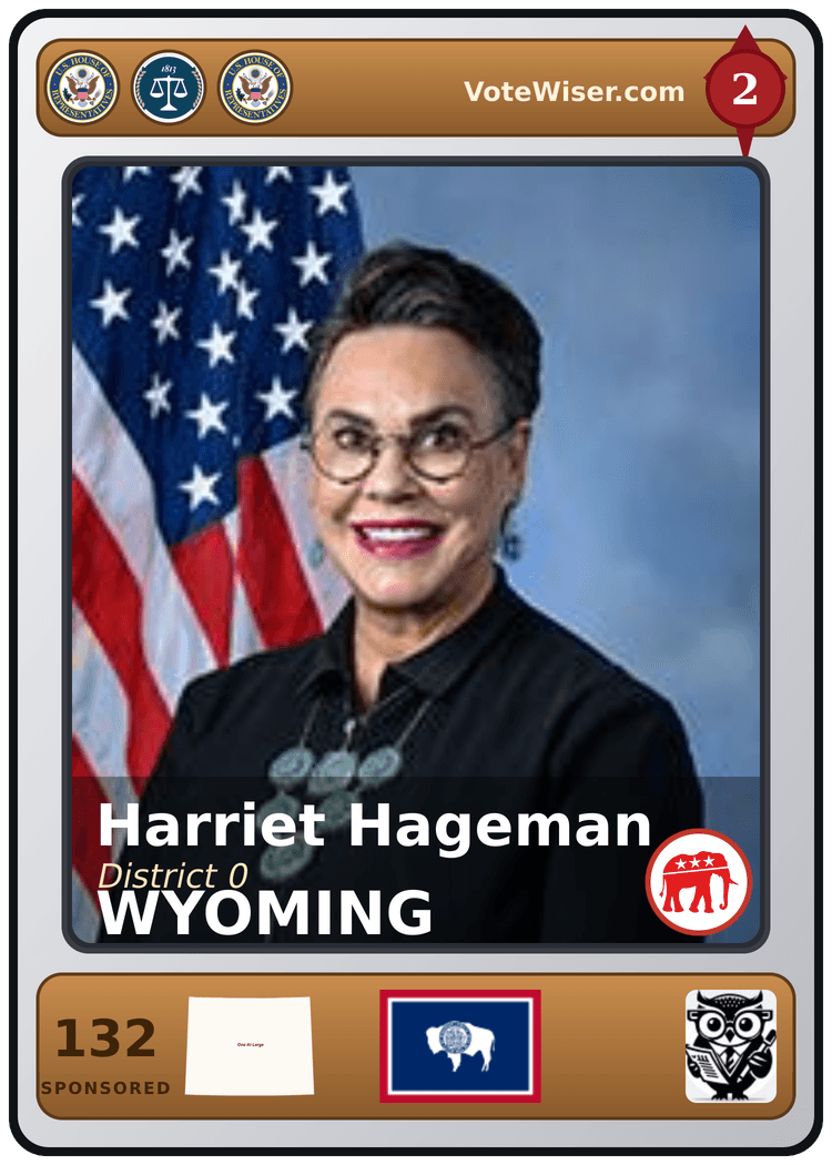 Harriet M. Hageman trading card