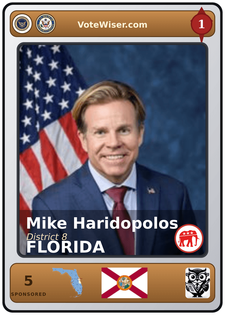 Mike Haridopolos trading card