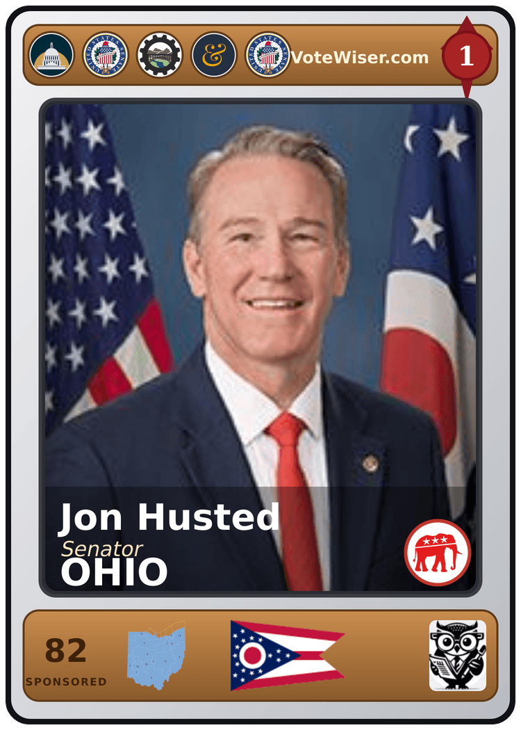 Jon Husted trading card