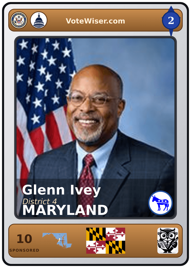 Glenn Ivey trading card