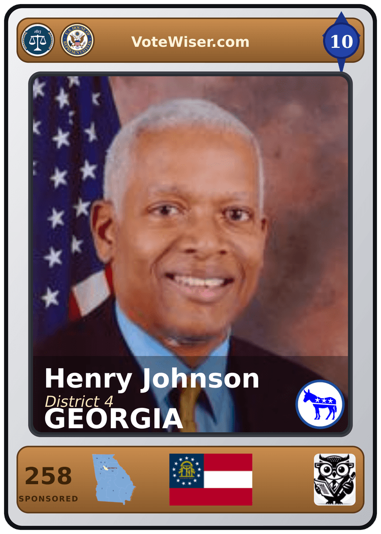 Henry C. "Hank" Johnson, Jr. trading card