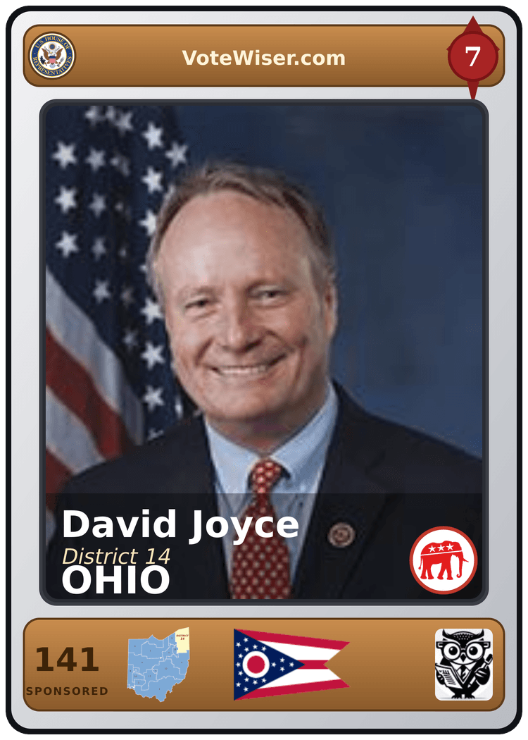 David P. Joyce trading card