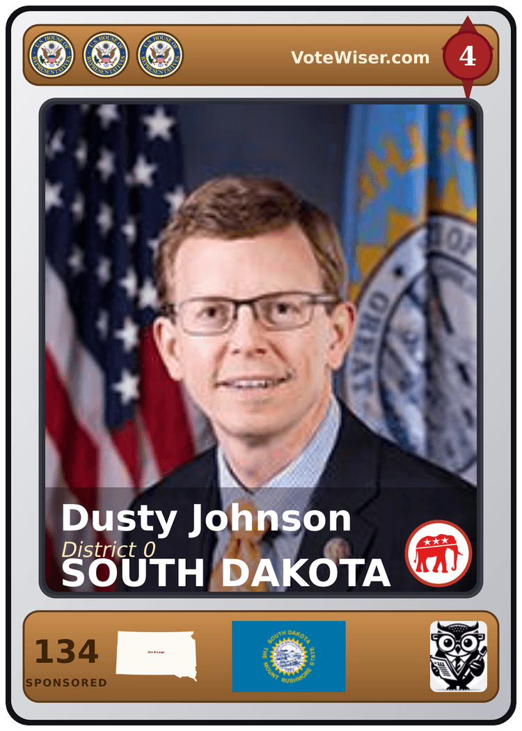 Dusty Johnson trading card