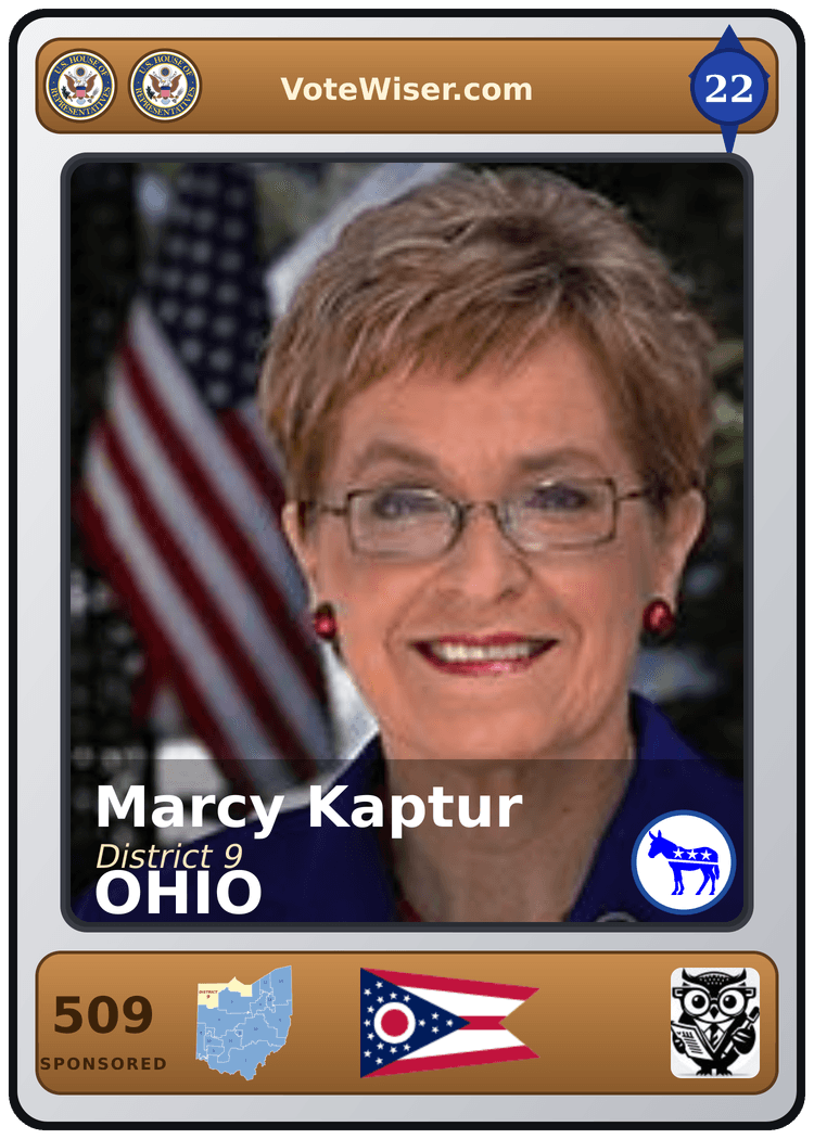 Marcy Kaptur trading card