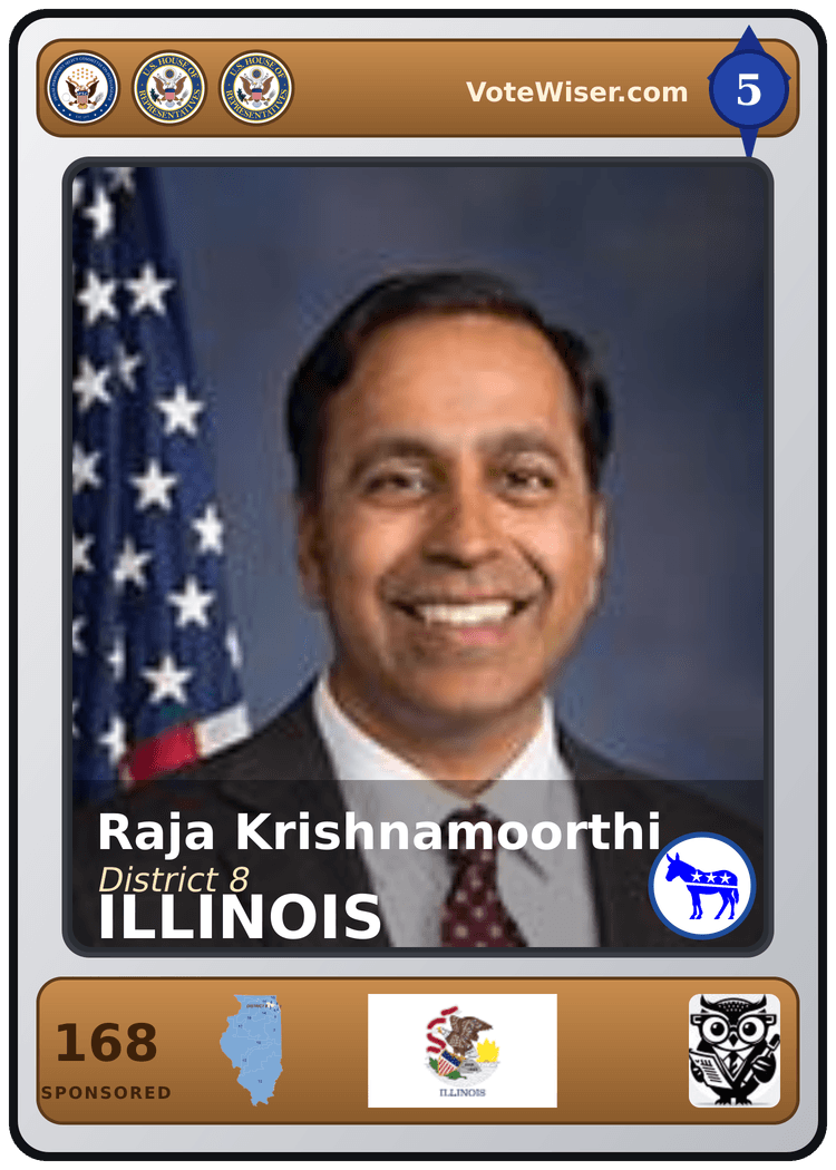 Raja Krishnamoorthi trading card