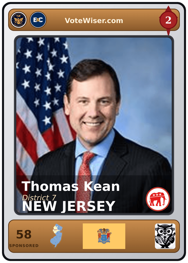 Thomas H. Kean, Jr. trading card
