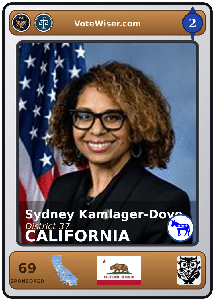 Sydney Kamlager-Dove trading card