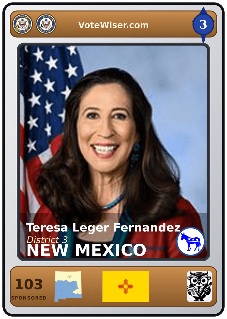 Teresa Leger Fernandez trading card