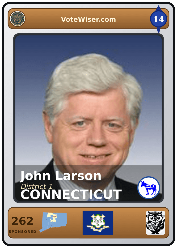 John B. Larson trading card