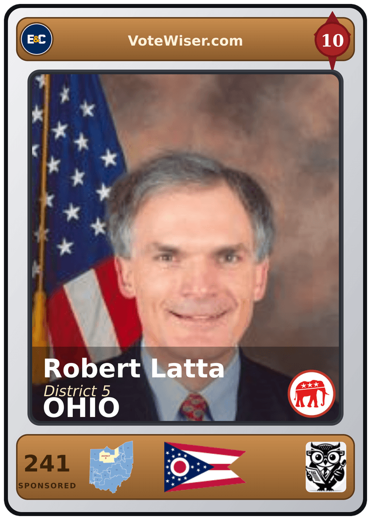 Robert E. Latta trading card