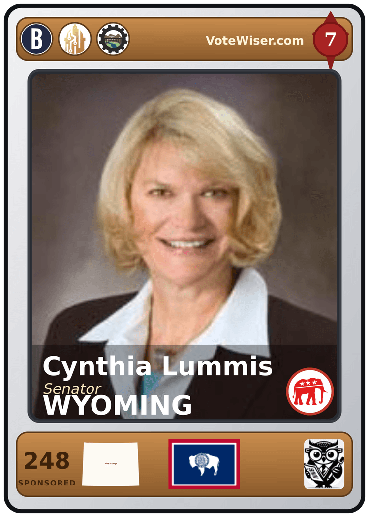 Cynthia M. Lummis trading card