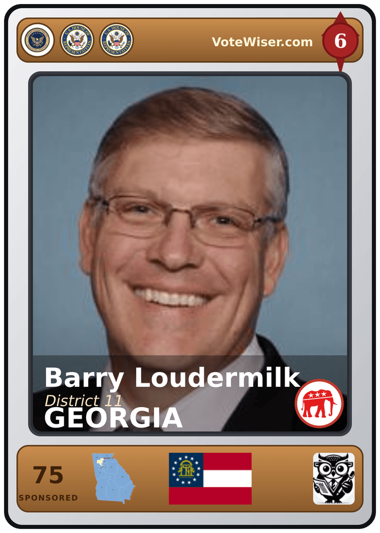 Barry Loudermilk trading card