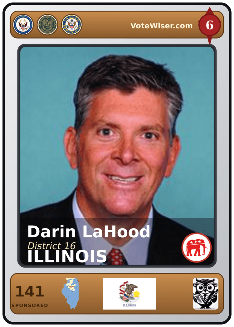 Darin LaHood trading card