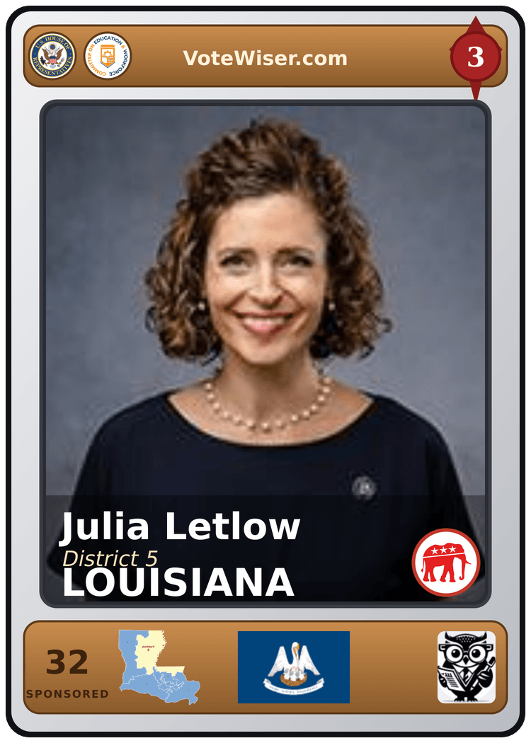Julia Letlow trading card