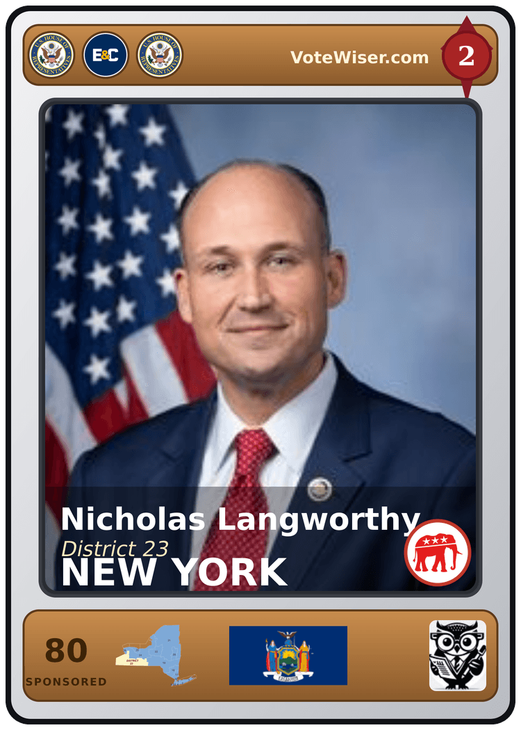 Nicholas A. Langworthy trading card