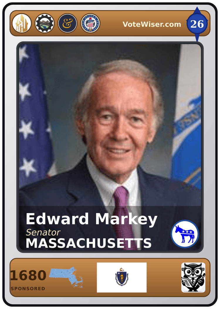 Edward J. Markey trading card
