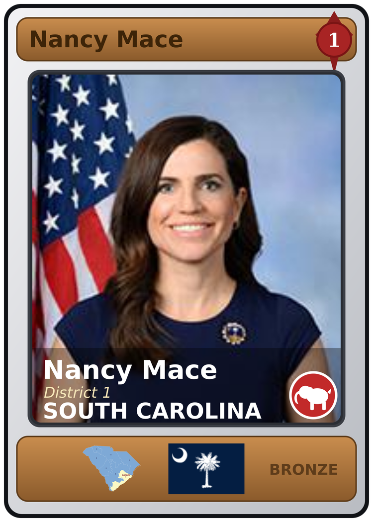 Nancy Mace trading card