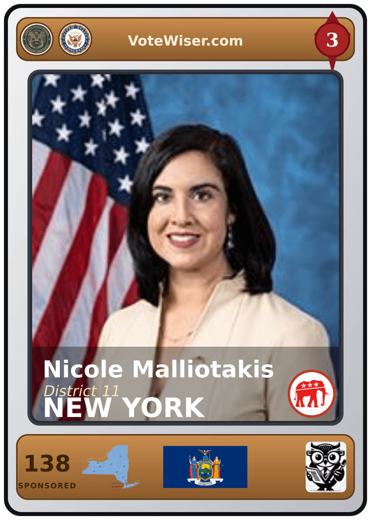 Nicole Malliotakis trading card