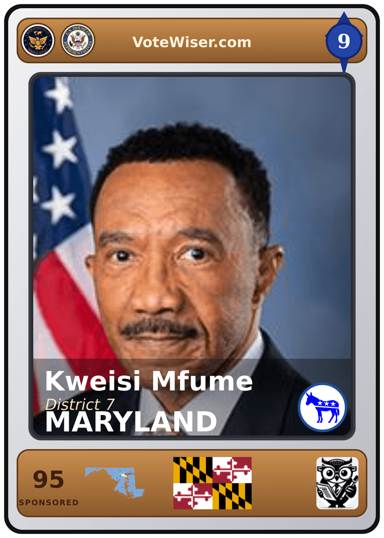 Kweisi Mfume trading card