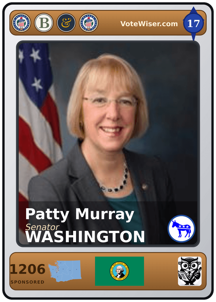 Patty Murray trading card