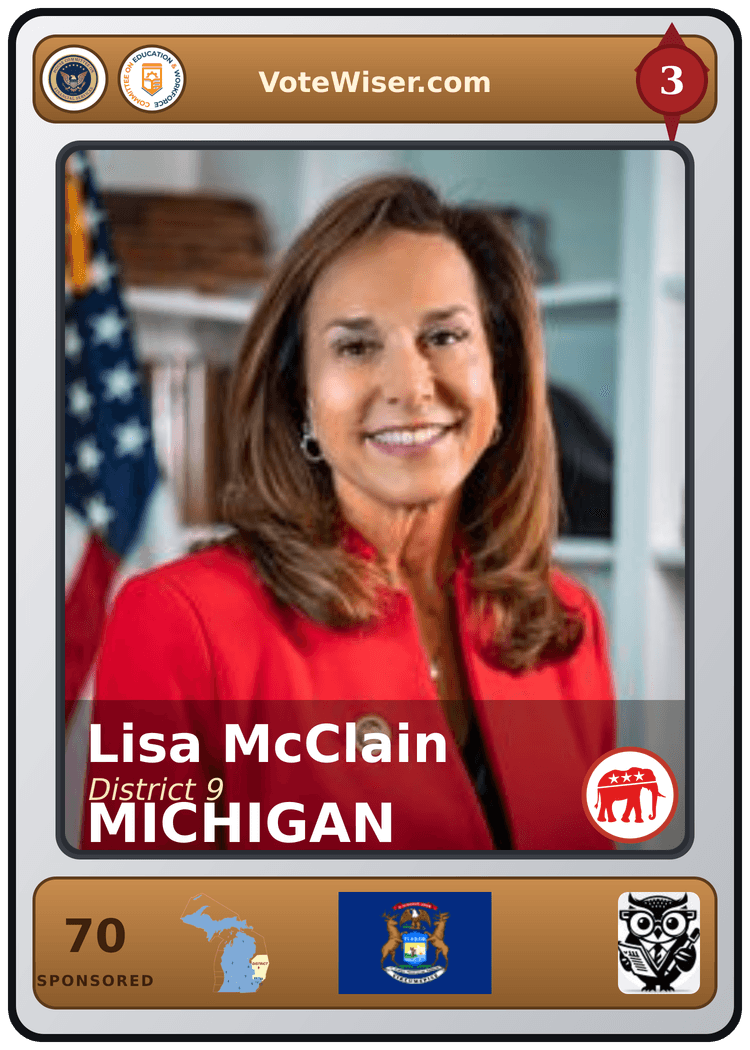 Lisa C. McClain trading card