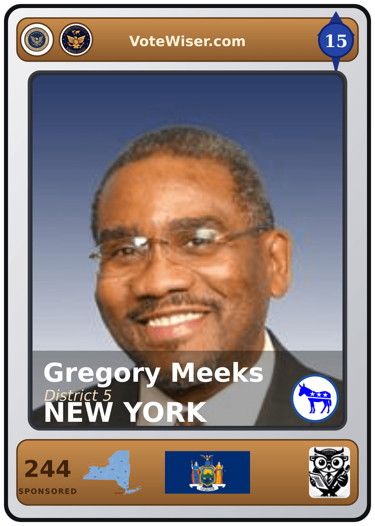 Gregory W. Meeks trading card