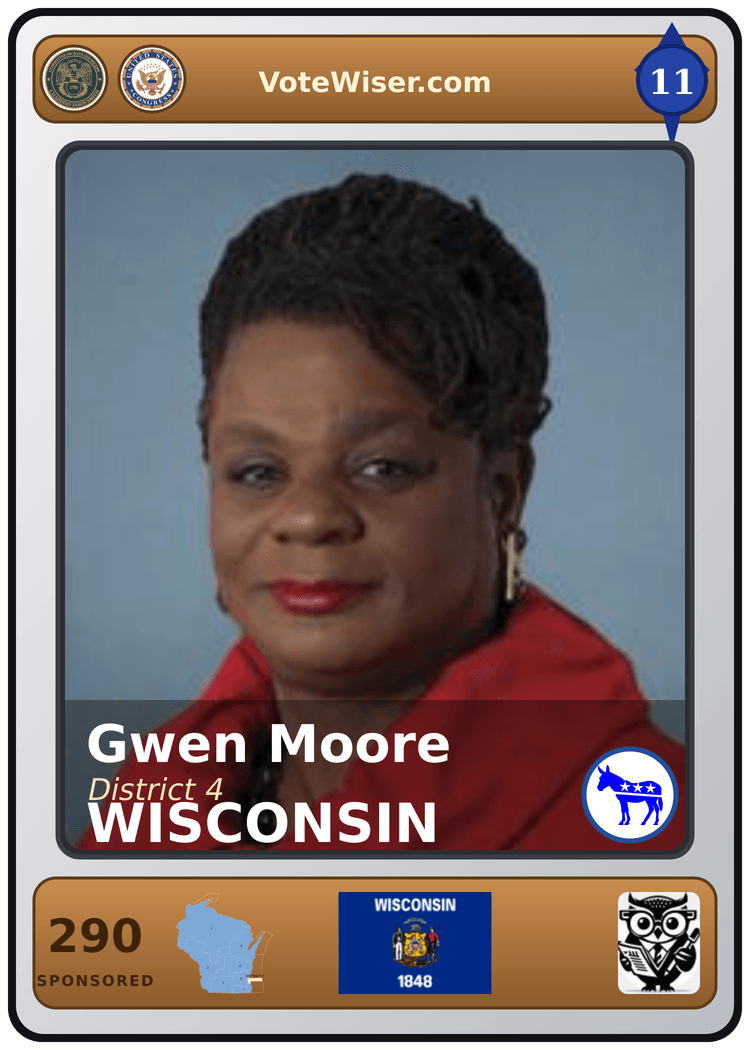 Gwen Moore trading card