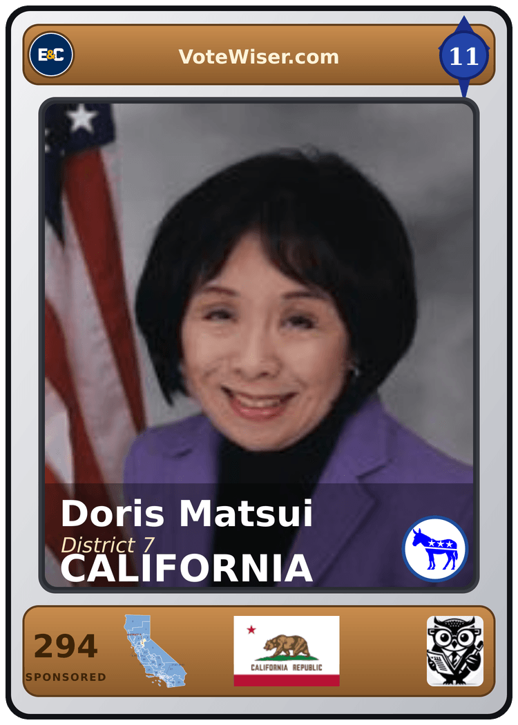 Doris O. Matsui trading card