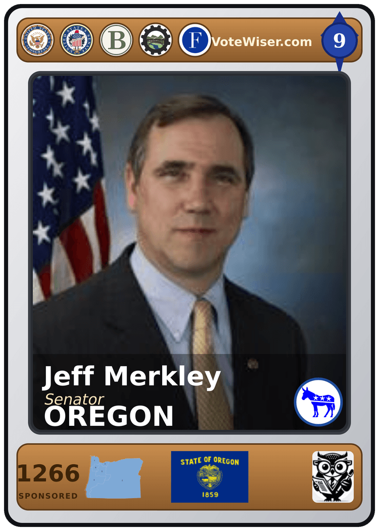 Jeff Merkley trading card