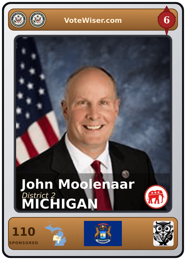 John R. Moolenaar trading card