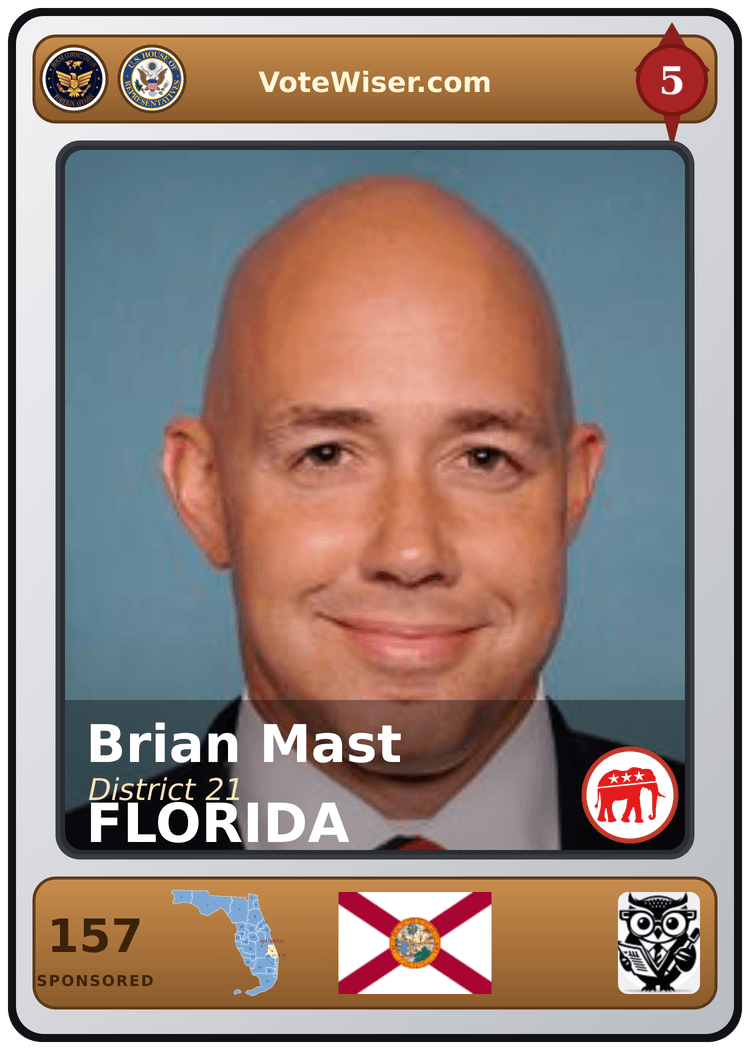 Brian J. Mast trading card