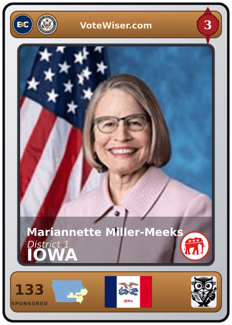 Mariannette Miller-Meeks trading card