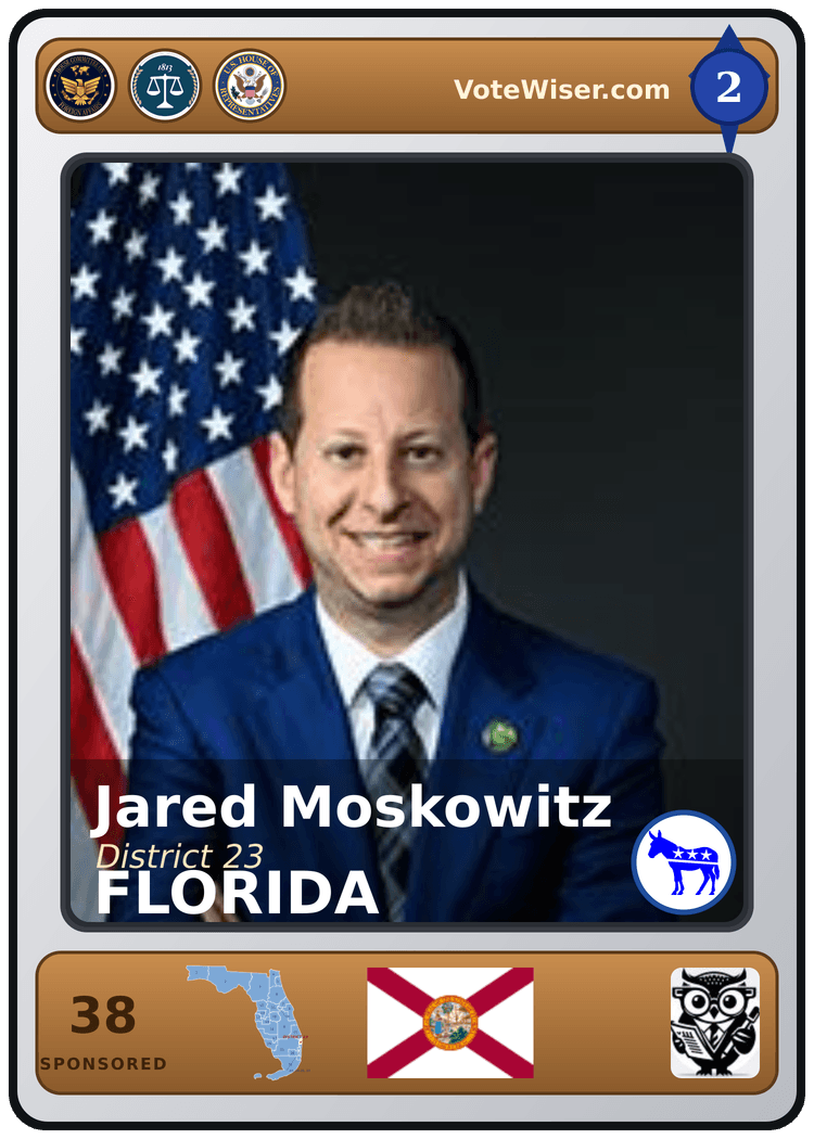 Jared Moskowitz trading card