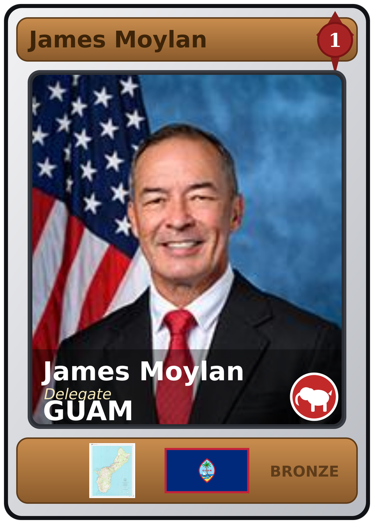 James C. Moylan trading card