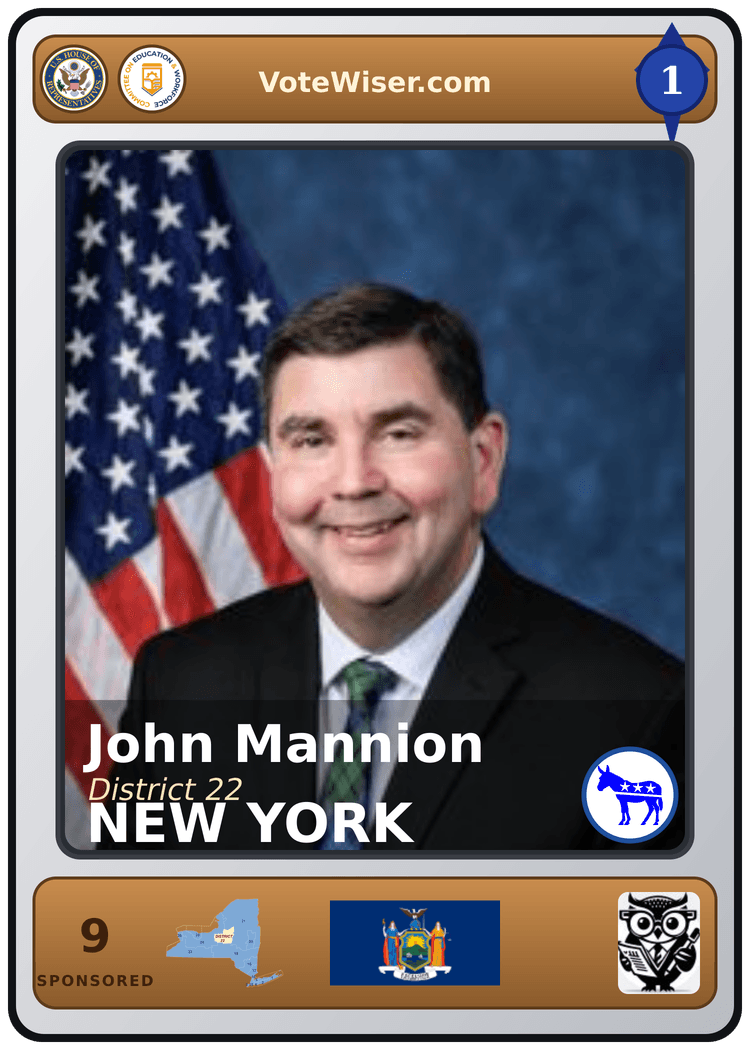 John W. Mannion trading card